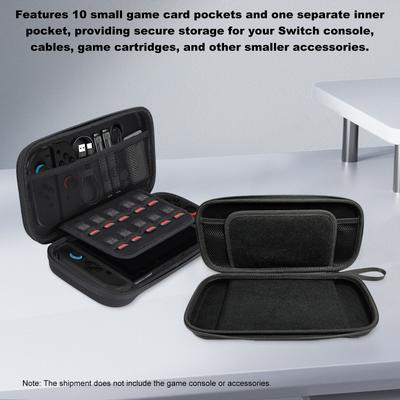 Protective Hard Shell with Mesh Pockets Portable Travel Carry Case with 10 Game Card Slots for Switch 2 Controller Accessories