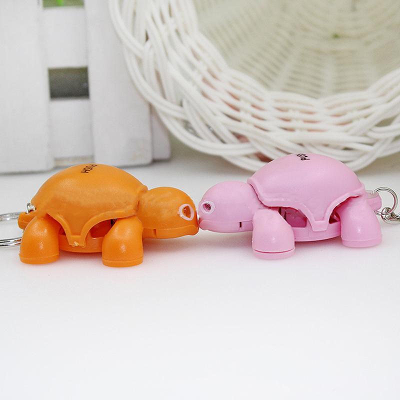 Desene Animate Creativ Animal Mic Lumini LED Strălucire Sunet Broască Țestoasă Breloc Agățat Pandantiv Decor