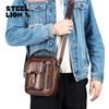 LAOSHIZI Men's Genuine Leather Shoulder Bags High Quality Tote Fashion Business Man Messenger Bag Big Size Top Layer Cowhide Bags For Man