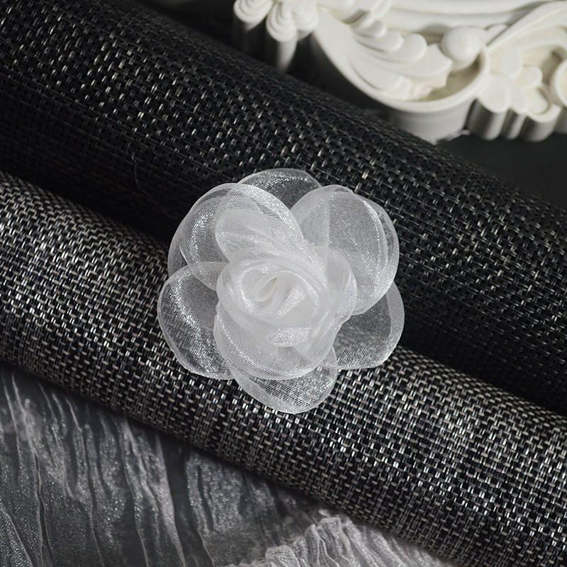 Korean Style 15-Piece Gauze Snow Fabric Flowers for DIY Clothing, Hair Clips, Jewelry Accessories