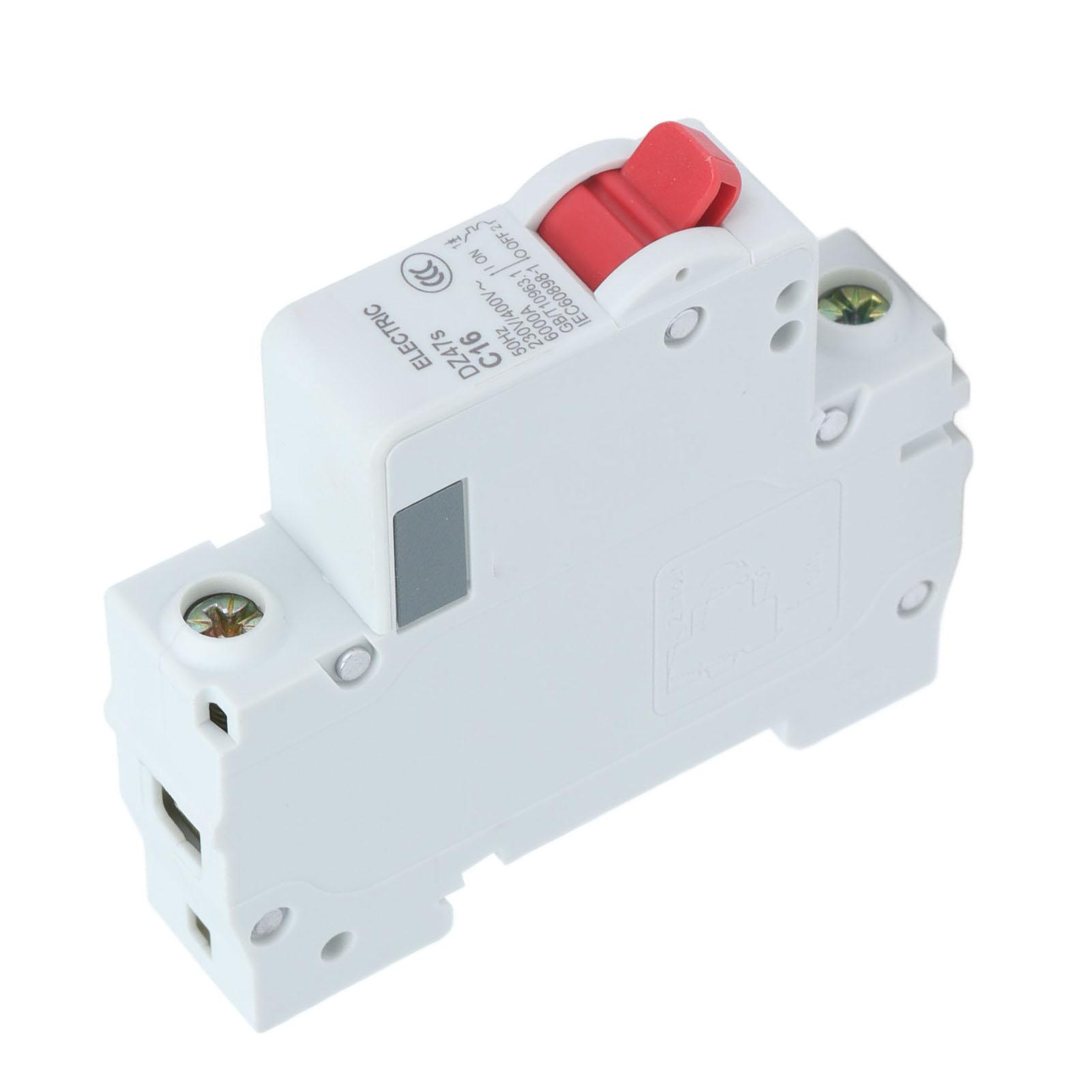 

C16 Circuit Breaker 1P DIN Rail Installation Miniature Breakers Low Voltage 16A 230V 400V