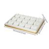 Soft PU Jewelry Display Tray Sleek Rectangular with Raised Border