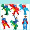 Fantasia de Dinossauro Inflável Colorida Ideal Para Crianças e Adultos Diversão de Halloween