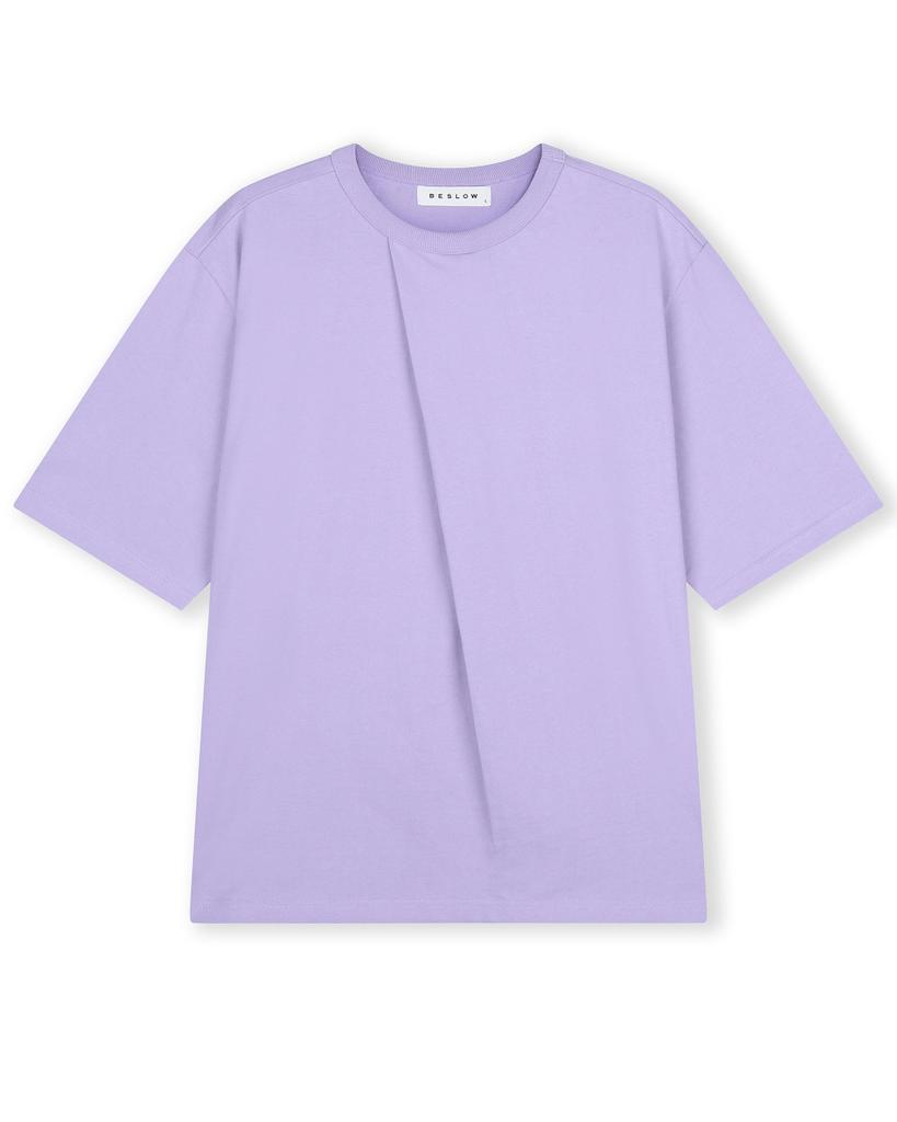BESLOW Oversized Tuck T-Shirt Lavender