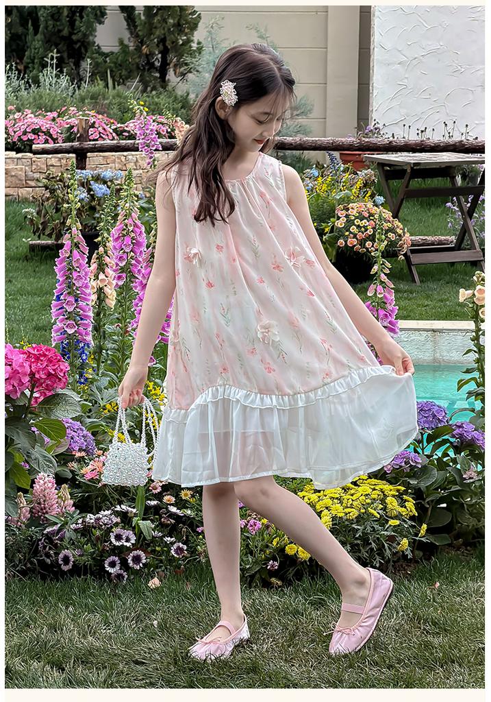 Girls' Dress Summer 2026 Western-Style Gauze Skirt