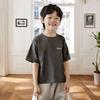 220g Kinder Cartoon Reines Baumwoll Kurzarm T-Shirt, Jungen & Mädchen Lässiges Trendiges Marken T-Shirt