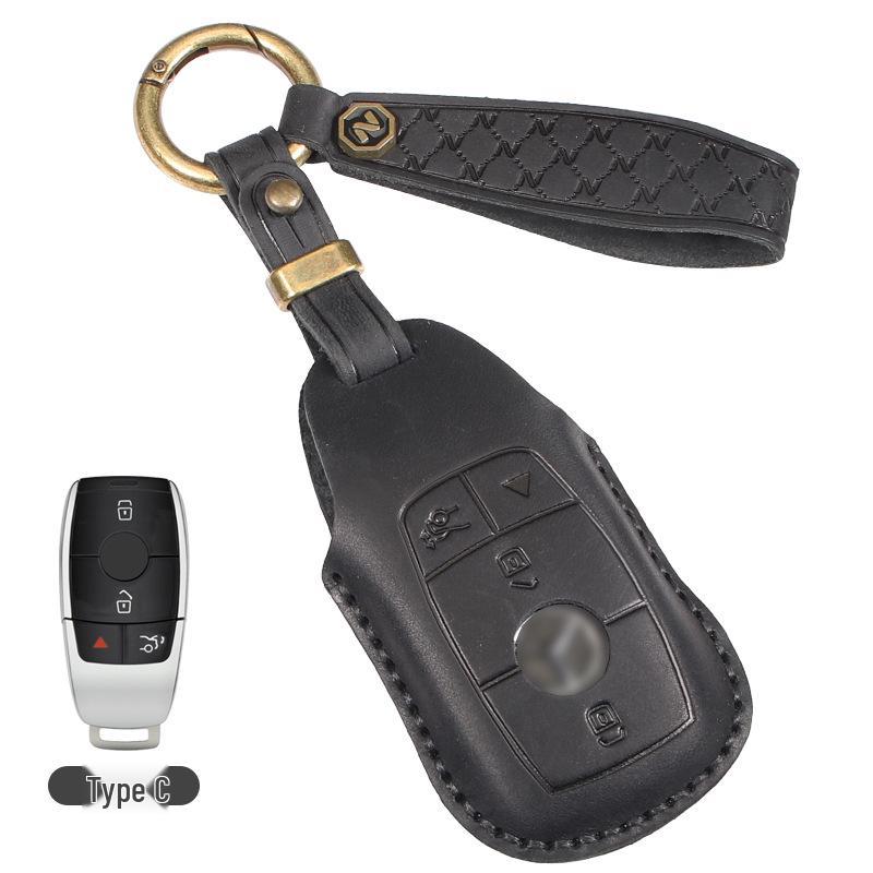 Mercedes-Benz Genuine Leather Key Case for C260L/E300L/GLC300L/A200L/GLE/GLB/GLA Models