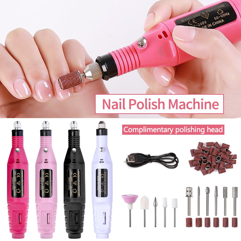 Nail Grinding Machine Set Strong Electric Nail Drill Machine Grinding Equipment Milling Cutter For Manicure Pedicure Polishing