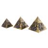 Ancient Egypt Pyramid Statue Alloy Keepsake Urn Wonders Sculpture Desk Decor for Souvenir Lovers