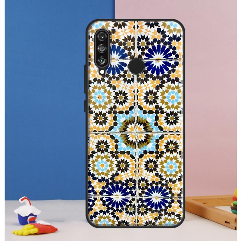 Moroccan Tile Case For Huawei Nova 12i 11i 8i 7i 12s Y73 Y70 Y90 Y60 Y72 Y61 Y91 9 10 SE P40 Lite P30 Pro