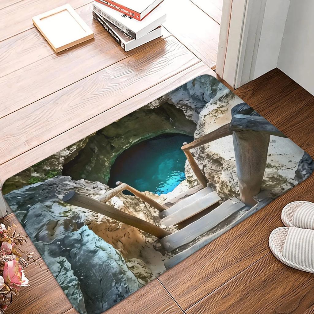 Carpet Entrance Door 3D Visual Ocean Floor Mat Bathroom and Toilet Door Mat Personalized Mat Home Decoration Rugs