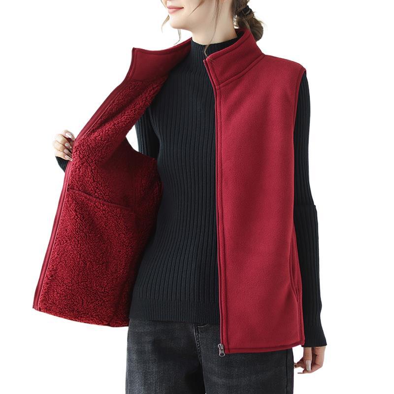 Velvet Thickened Vest Mother's Wear Warm Vest Jacket New Fleece Vest Women's Fashion Autumn And Winter Vest