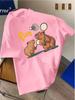 Male Cotton Crew Neck Tee Cartoon Capybara Play Badminton Fun Print Loose Short Sleeve Casual Summer Sports Daily Animal T Shirt