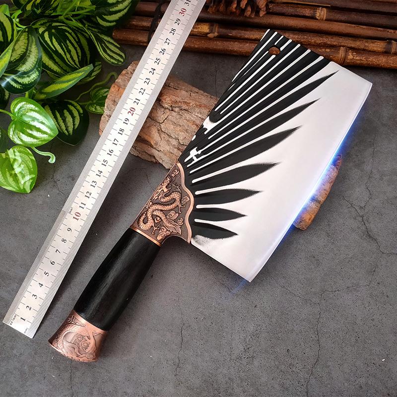 Kitchen Knives Cleaver Meat Chopping Vegetables Butcher Knife Wooden Handle Chef Cleaver Knives Hand Forged Blade Chinese Knives