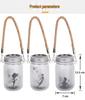 Waterproof Solar Mason Jar Lamp: Outdoor Hanging Tree Light for Night Markets, Garden, and Courtyard Decoration