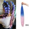 Estensione per Coda di Cavallo Intrecciata con Elastico Avvolgente Capelli Sintetici Coda di Cavallo Blu Degradé 26 Pollici