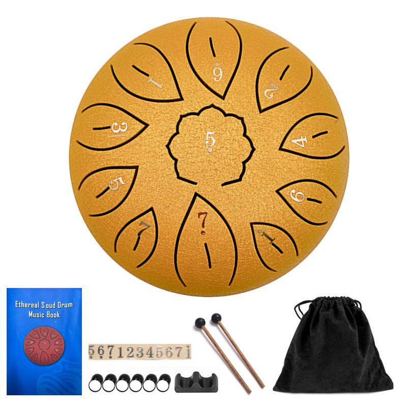 6-inch 11-tone Ethereal Steel Tongue Drum - Beginner to Professional Instrument for Kids & Adults