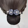 Pearl for Stewardess Nurse Flower Hairnet Women Spring Clip Mesh Snood Korean Style Headwear