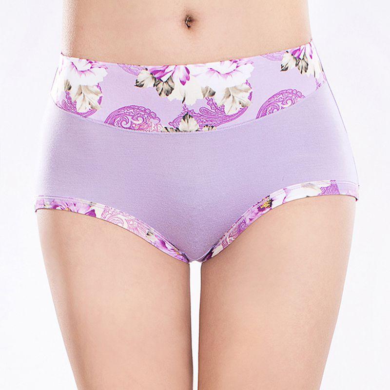 Women Sexy Underwear Modal Panties Floral Underpant Elegant Boyshort Briefs For Comfort
