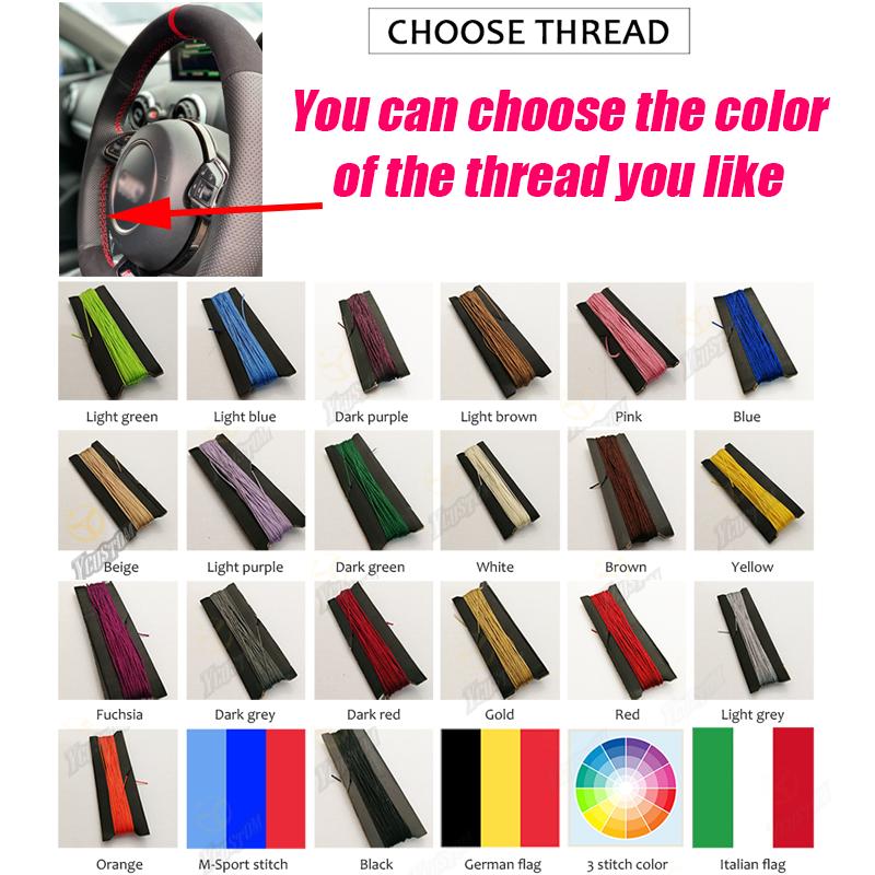 ize Car Steering Wheel Covers Braid Leather For Volkswagen VW Golf 4 Passat B5 1996-2003 Seat Leon 1999-2004 Polo