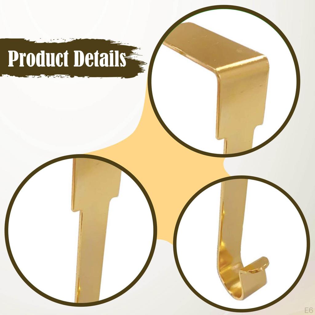 6Pcs Christmas Stockings Holder Hanger Stocking Holders for Mantle Non Skid Metal Home Decor Hang