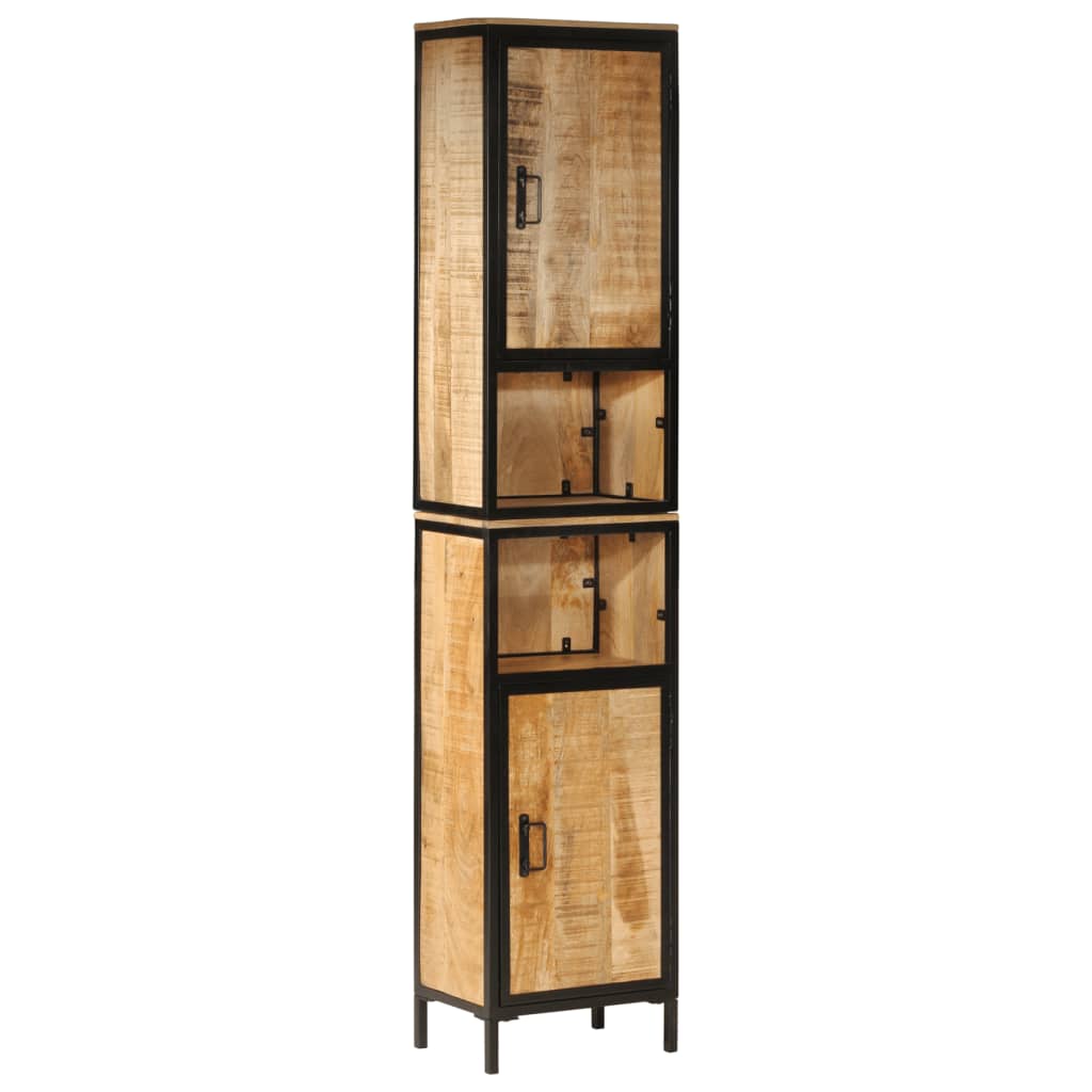 Bathroom Cabinet 40x27x180 cm Iron and Solid Mango Wood