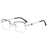 Anti-Blue Reading Glasses Fashion High Definition Metal Frameless Sven Reading Glasses Business Temperament Men