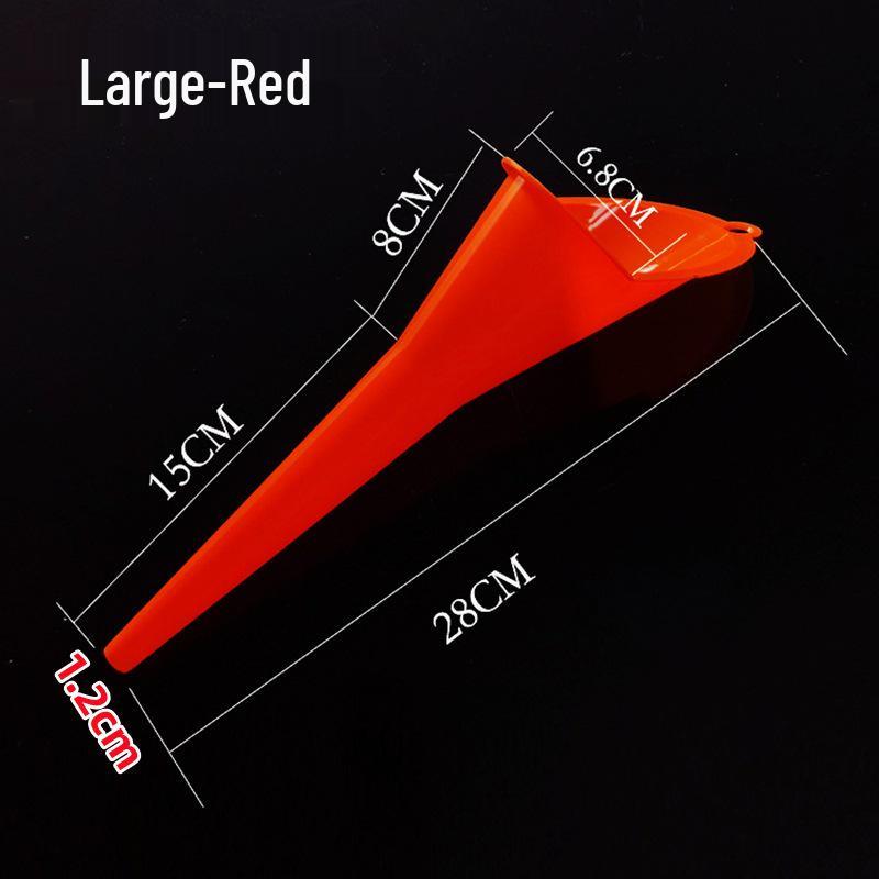 Compact Long-Spout Plastic Funnel for Motor Oil, Car Wash & Motorcycle Fueling