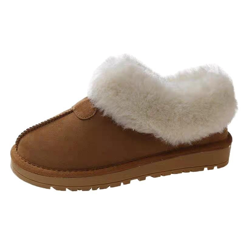Mao Mao snow boots women's fur integrated 2025 new winter piled thickened warm huge comfortable cotton shoes of the same style