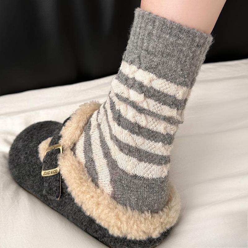 Thick Wool Socks - Children's Warm and Cute Cartoon Pile Socks. Comfortable Elastic Mid-calf Socks.
