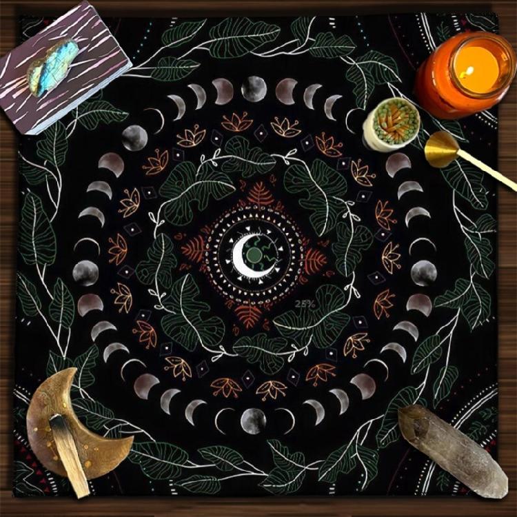 Moon Phases Tarot Card Tablecloth Altars Cloth Astrologys Divinations Tapestry