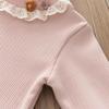 Girls Winter Warm Tops Velvet Lace Turtleneck Knit Sweaters