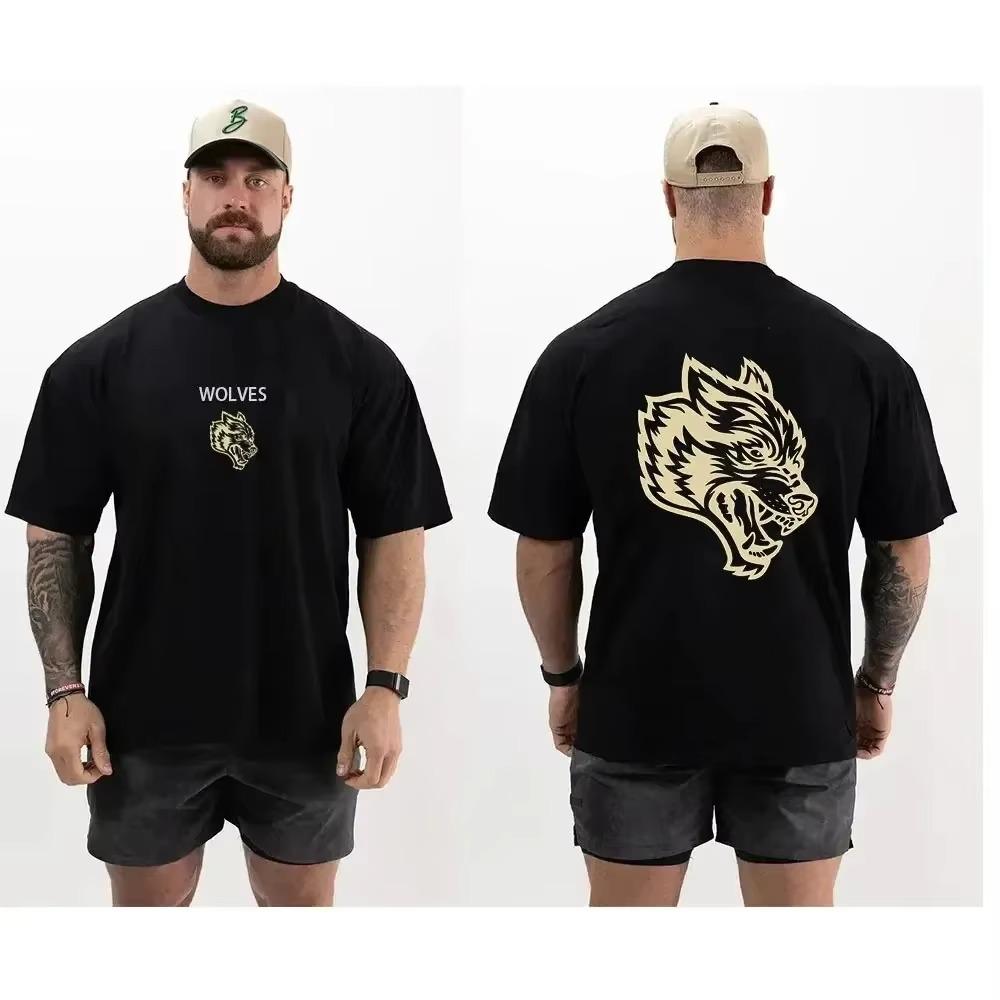 Jogger Summer New Gym Men's T-Shirt Men Vintage Oversized Tshirt CBUM Cotton Sports Fitness T Shirt Running Training T-Shirts