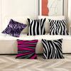 Black White Color Print Zebra Pillow Gift Home Office Decoration Bedroom Sofa Car Cushion Cover Case 45x45