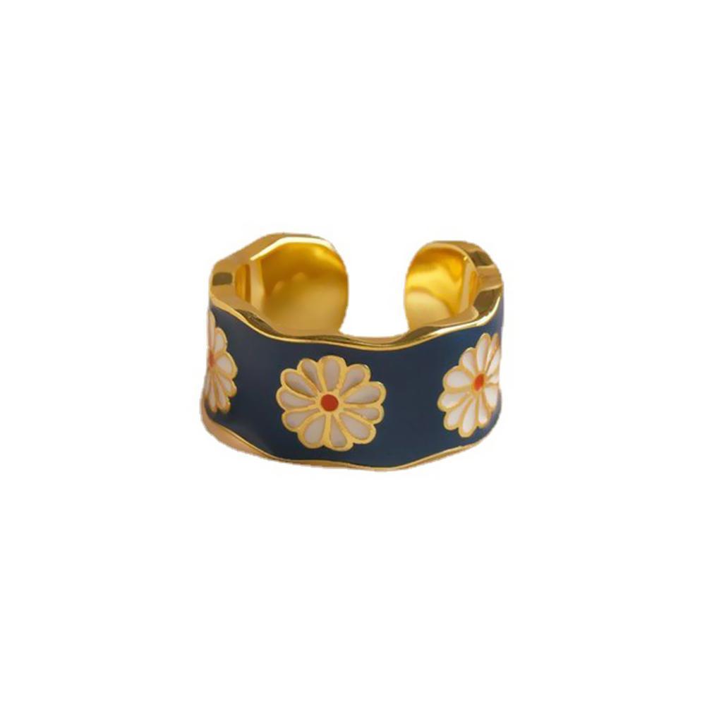 Open Ring Adjustable Daisy Flower Unisex Gift To Lovers Friends