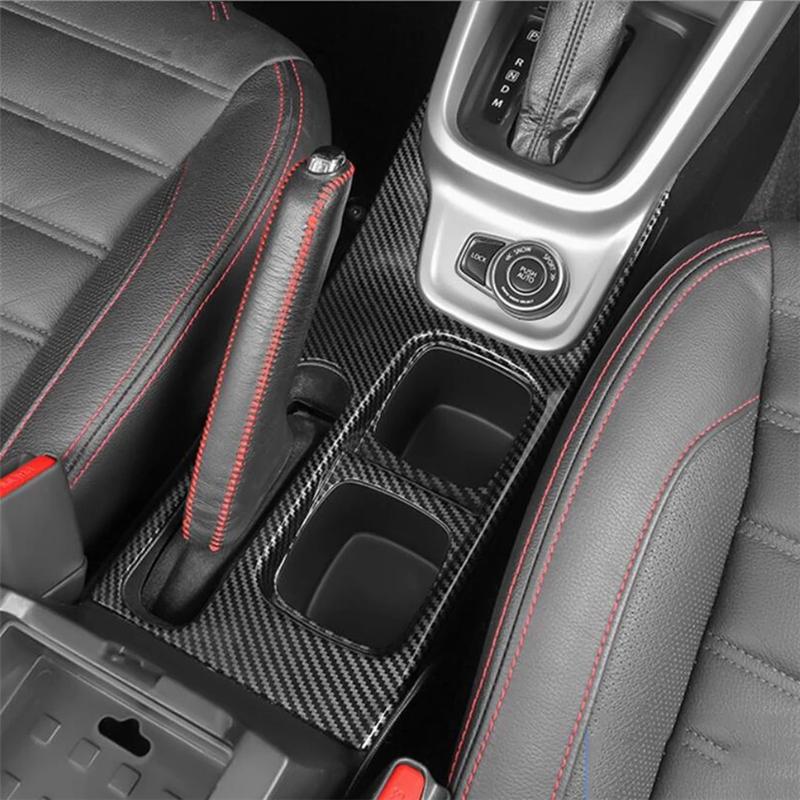 For Suzuki Vitara 2015 2016 2017 2018    Front Water Cup Holder Decorative Frame Gear Shift Trims Cover Car Sticker