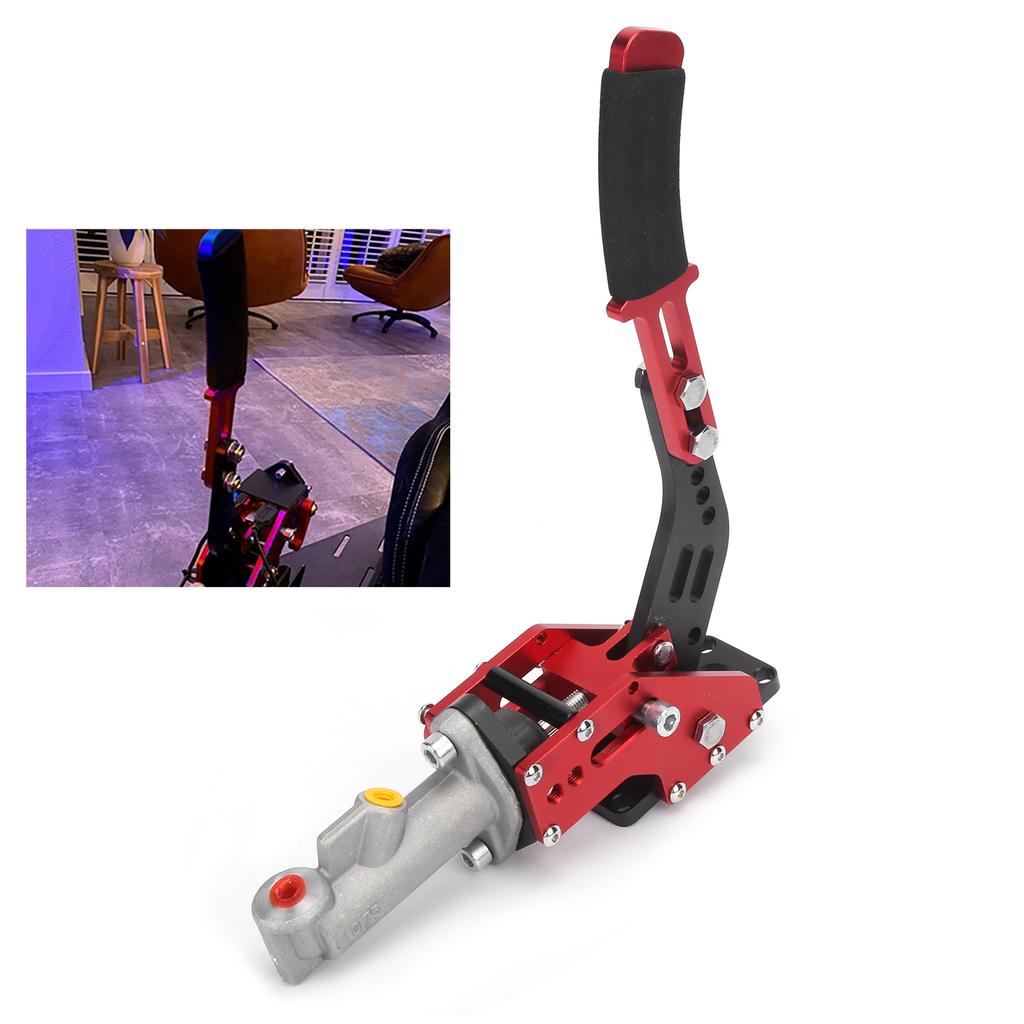 Rennsport Hydraulische Handbremse Aluminium Rot mit Schwamm umwickeltem Griff Modifikation Universal