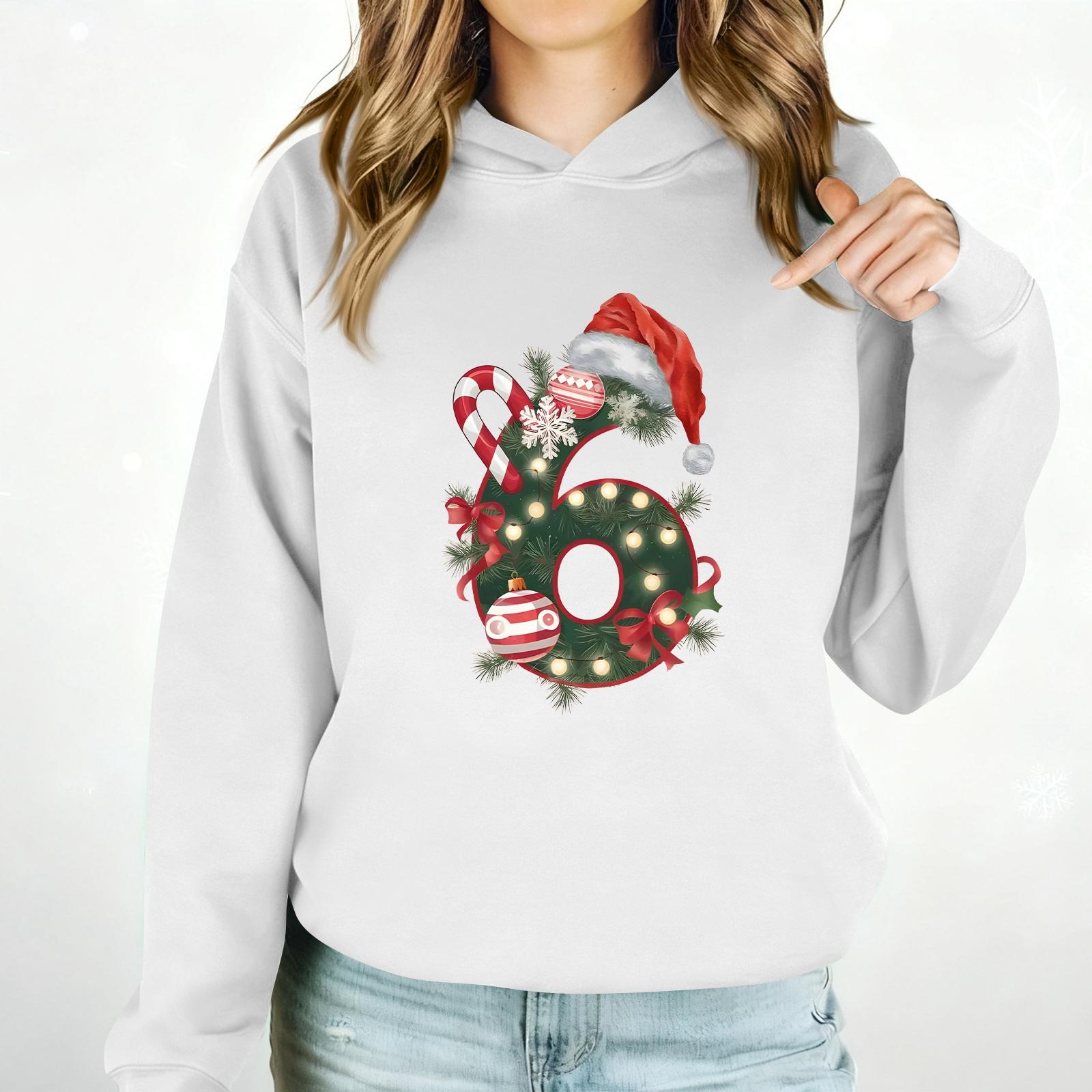 

Women s Casual Fashion Outfit Sweatsuit Printed Long Sleeved Casual Hooded Sweatshirt XL белый