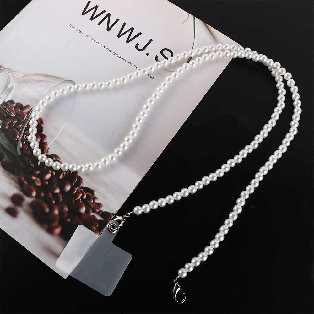 Anti Loss Pearl Crossbody Mobile Phone Chain Portable Pearl Strap Phone Chain Mobile Phone Pendant