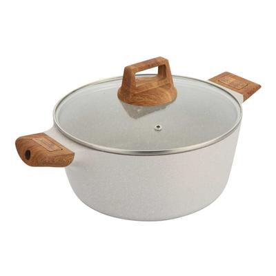 PENTOLA MARMORIZZATA 28cm CON COPERCHIO BERGNER BG-30643 NATURALLY