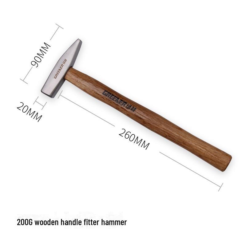 

Мини-молот электрика Green Forest — универсальный плоский, остроносый и листовой металлический инструмент 200g wooden handle machinist hammer