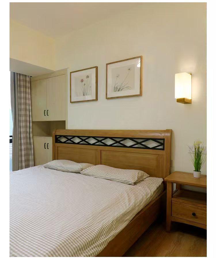 Nordic Solid Wood LED Wall Lamp for Bedroom, Hotel, Stairwell, Corridor