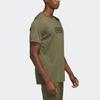 Adidas Embroidered Letter Crew Neck Sports Tee Men Tops Rock-Olive-Green HR7987