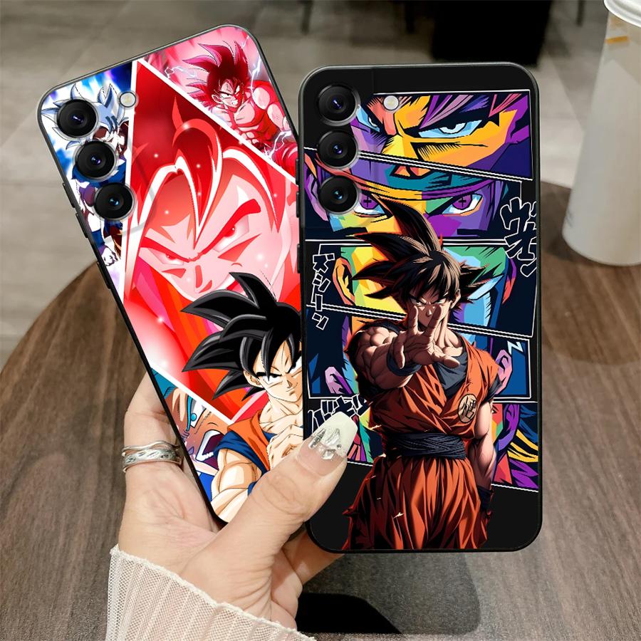 Case for Samsung Galaxy A35 A25 A71 A24 A55 A22 A52 A51 A73 A26 A72 A41 A23 A53 A36 A32 Black Soft Phone Cover Dragon Ball Son