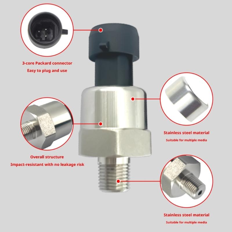 High Precisions Ceramic Pressure Transducer Sensors Transmitter For Water Air Oil Pressure Measurement NPT 1/8 Interfaces