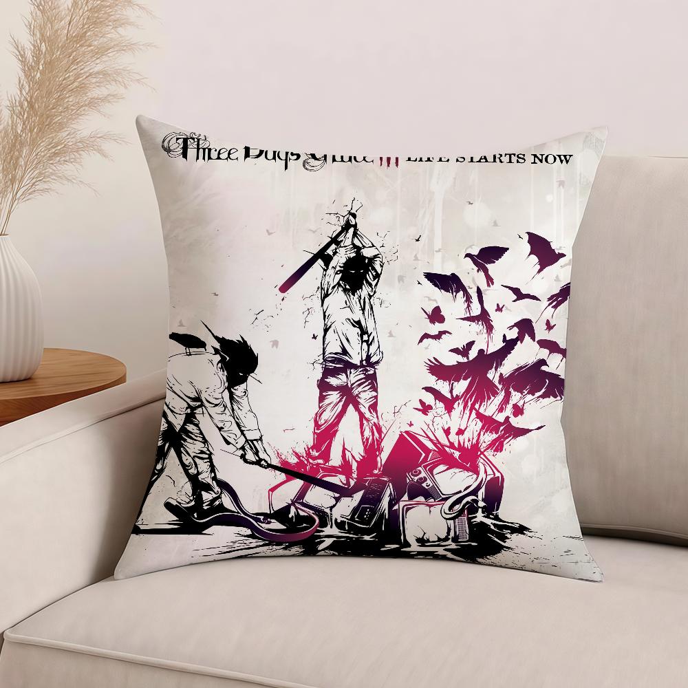 Band T-Three D-Days G-Grace Pillow Case Office Cushions Suitable For Sofa Car Bedroom Decorative Cushion Cover