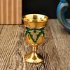 Luxurious Sense Goblet Renaissance Chalice Communion Cup European Retro Metal Wine Cups Medieval Gold Wine Glass Party Supplies