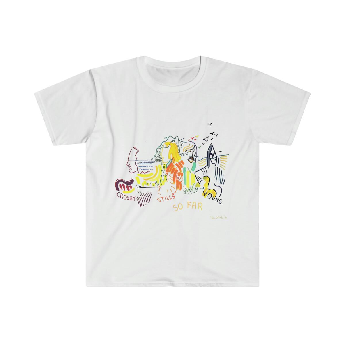 Soft Cotton T-Shirt Mens Womens Tees Top. David Crosby XL