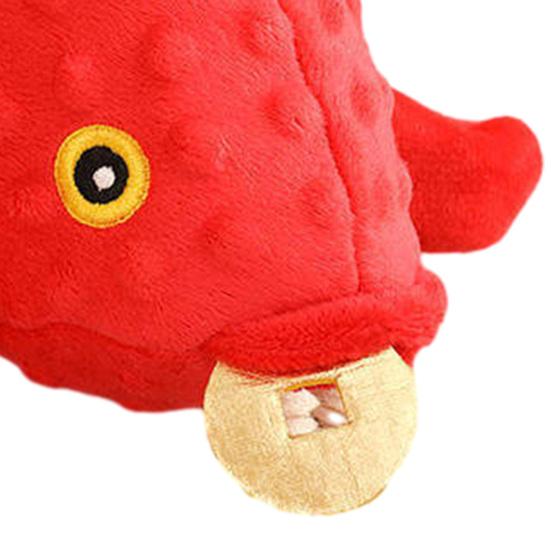 Cartoon Demon Dog Chew Toy Boredom Stress Relief Squeaky Ball Teething Toy Bite Resistant Interactive Stuffed Plushie Pet Supplies