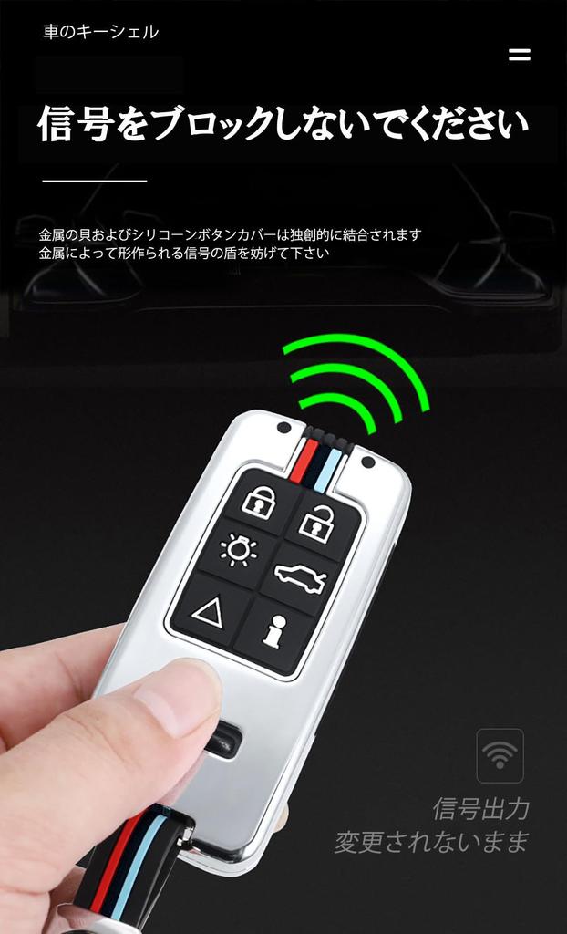 [KUNIO] Volvo Exclusive Folding Key Case Key Cover Zinc Alloy Silicone Fluorescent Button Slightly